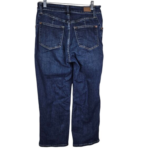 Judy Blue Crop Jeans Sz 7 / 28 Blue JB88127 Stretch Mid Rise - Picture 2 of 5